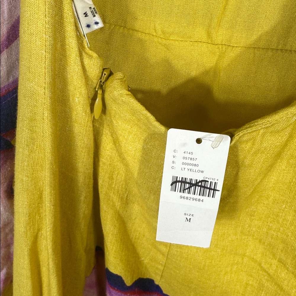 Anthropologie Asymmetrical‎ Linen Side Slit Maxi Dress medium NWT - Picture 10 of 11